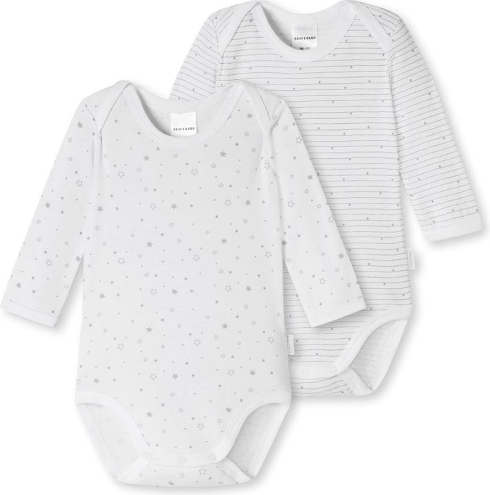 Schiesser Kinder Body weiss/klein gemustert (98)