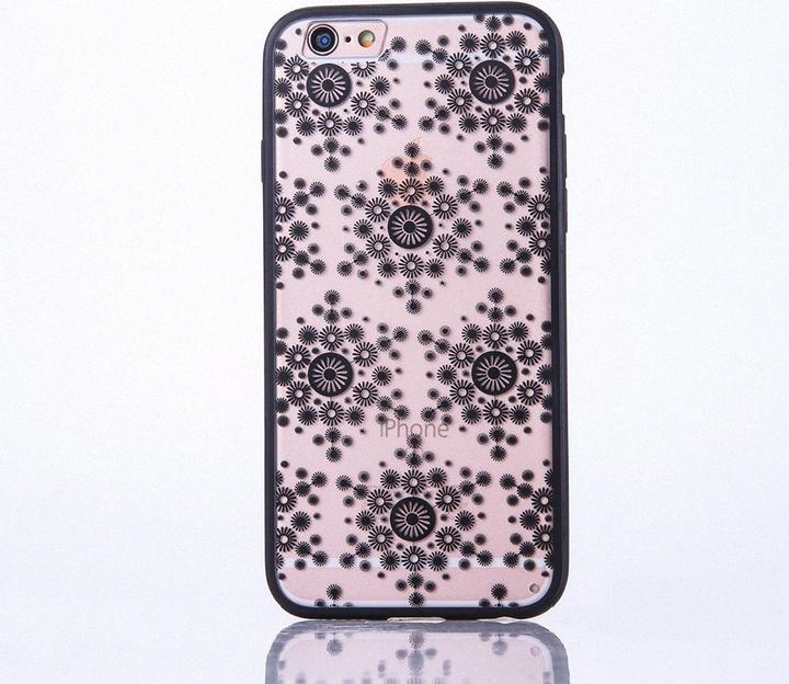 Produktbild König Design Huawei P9 Lite Handy Hülle Mandala Case Schutzhülle Cover Motiv Flocken Schwarz (Apple iPhone 14 Plus)