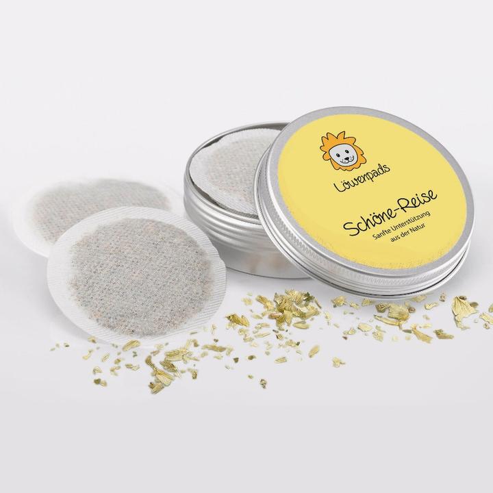 Produktbild Löwenkind Kräuterpads Dose Schöne Reise 5 Stk.