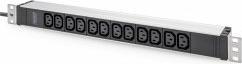 Produktbild Digitus 1U Aluminum PDU rackmountable 12xC13 16A 230VAC 50/60Hz Safety plug