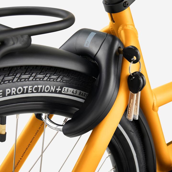 Actual product image Btwin E-Lastenfahrrad Cargobike F900E Box gelb