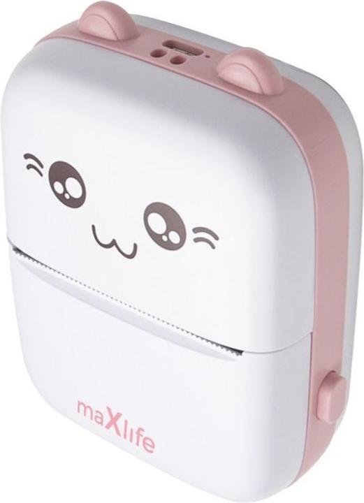 Actual product image Maxlife Bluetooth thermal printer MXTP-100 pink (Black and white)
