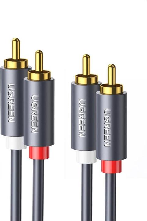 Actual product image Ugreen 2RCA (Cinch) to 2RCA (Cinch) Cable 1.5m (black) (1.50 m, Cinch)