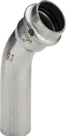 Produktbild Viega Sanpress Inox Biegung 45° 35 Edelstahl/glänzend, 435424 (Pressverbindung)