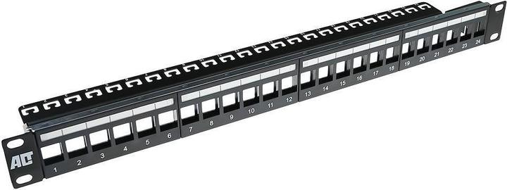Produktbild 24 Port Keystone-jack patchpanel without connectors. Number of sockets: 24 24 port keystone panel