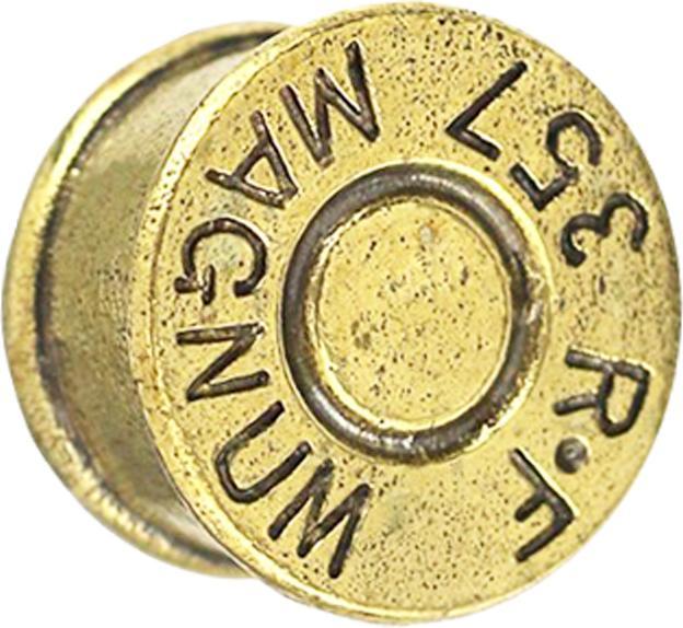 Star Piercing Flesh Plug vergoldet Patronenhülse Magnum (Messing)