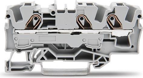 Produktbild Wago DIN-Schienenklemme 3 x 6 mm2 grau