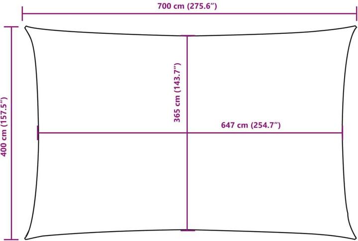 Immagine prodotto VidaXL Sonnensegel (400 x 700 cm)