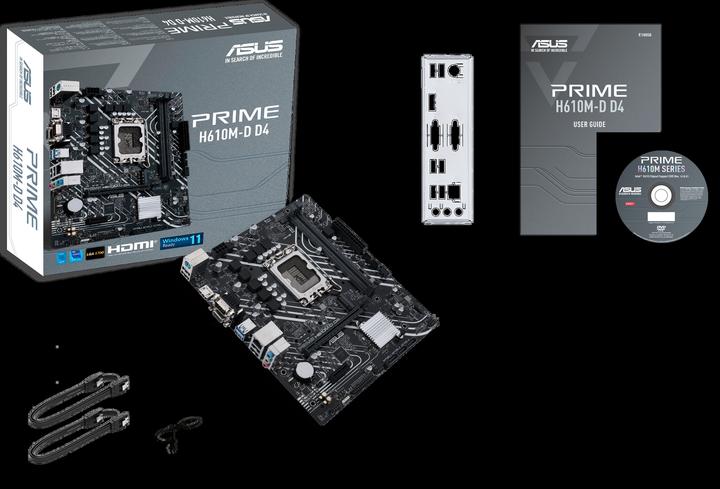Actual product image ASUS PRIME H610M-D D4 (LGA 1700, Intel H610, mATX)