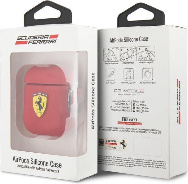Actual product image Ferrari Silicone Case AirPods Black (Headphone sleeve)
