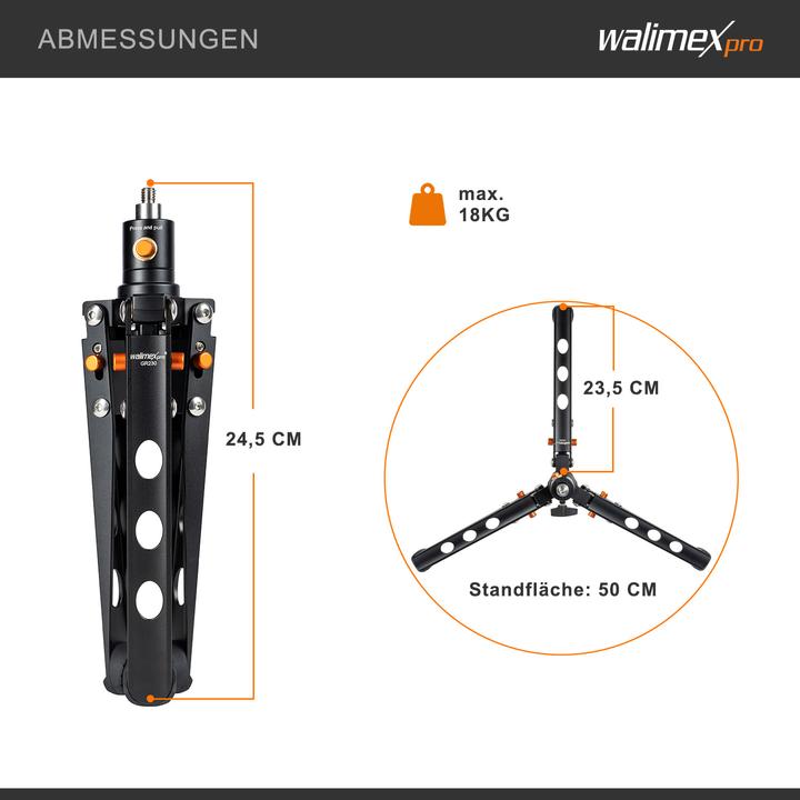 Produktbild Walimex pro pro Ground Rocker GR230 Bodenstativ und Standspinne (Metall, Kunststoff)