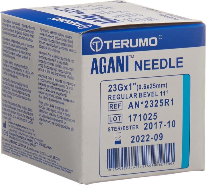Terumo Agani Einmalkanüle 23G 0.6x25mm blau (100 Stk)