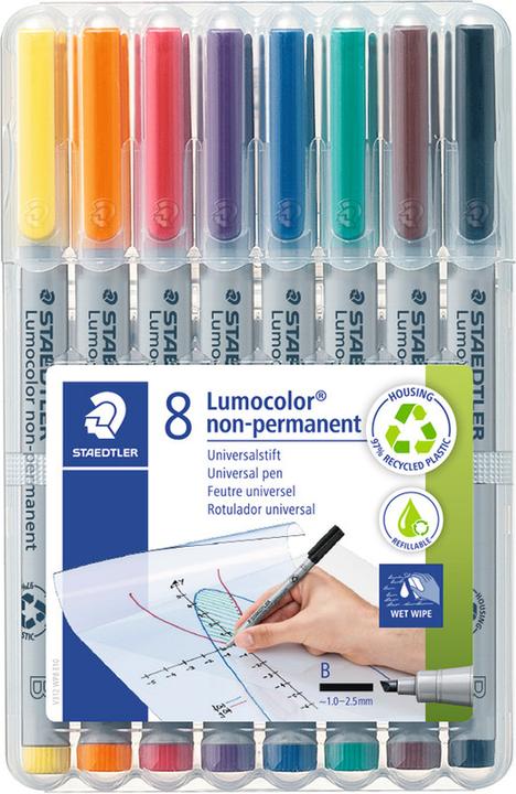 Actual product image Staedtler Lumocolor non-permanent (Multicoloured, 2.50 mm, 8 x)