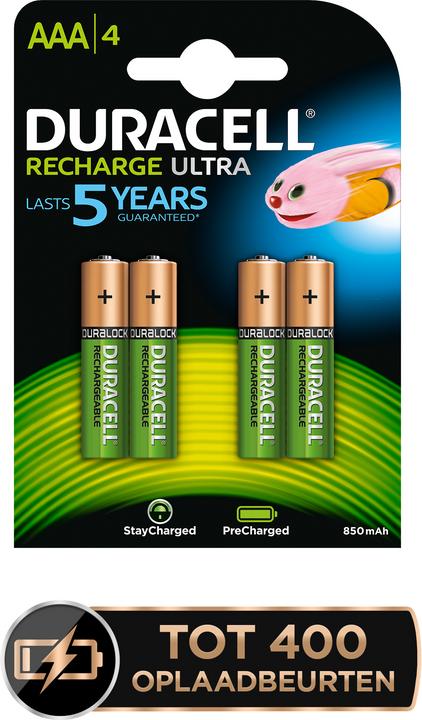 Actual product image Duracell Recharge Ultra (4 pcs., AAA, 900 mAh)