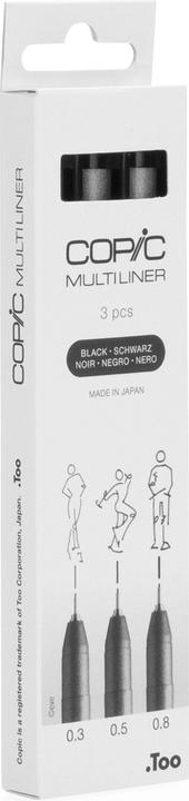 Actual product image Copic Multiliner (Black, 3 x)