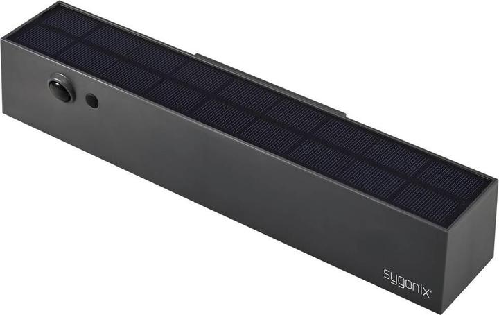 Sygonix SY-5801968 Solar outdoor wall light neutral white anthracite grey (1000 lm, IP54)