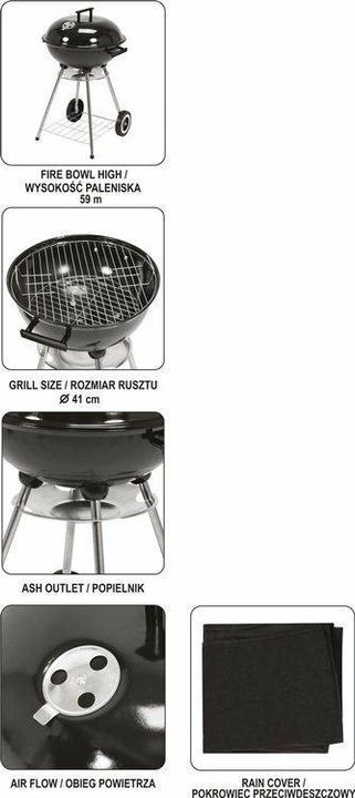 Image du produit Toya KETTLE BBQ GRILL W. A LID 565 CM (Rembourrage supplémentaire)