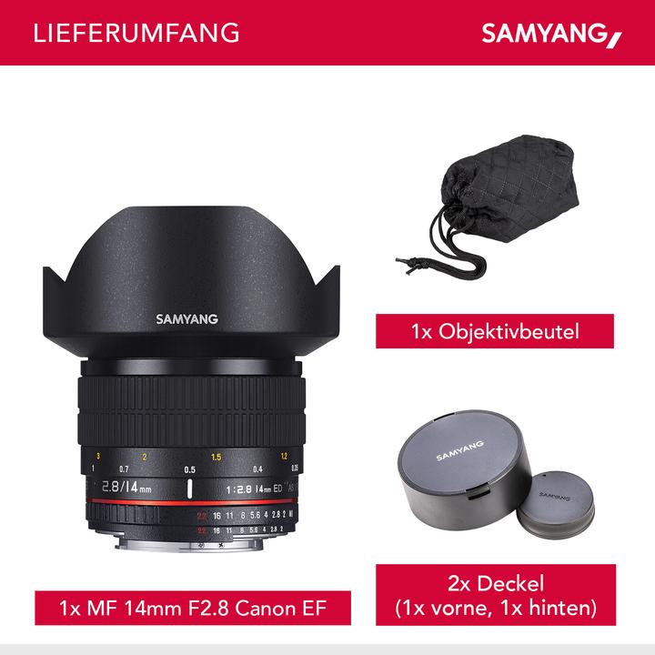 Image du produit Samyang 14mm f/2.8 ED AS IF UMC - Canon EF (Canon EF, Plein format)