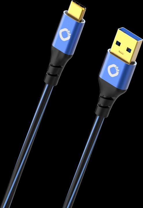 Actual product image Oehlbach USB 3.2 Gen 1 (USB 3.0) connection cable (1x male A 1x C™ male) 3.00 m gold-plated plug contact (3 m, USB 3.2 Gen 2, 10 W)