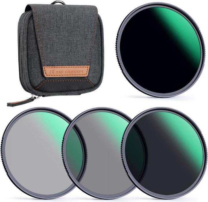 Produktbild K&F Concept ND Filter Kit ND4/8/64/1000 Nano X 67mm (KF-1633) (ND- / Graufilter, 67 mm)