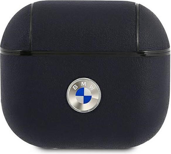 Image du produit BMW BMA3SSLNA Coque AirPods 3 granatowy/navy Geniune Leather Silver Logo (Sac pour écouteurs)