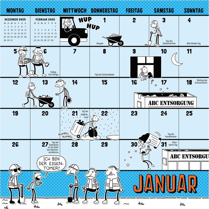 Produktbild Kinney:Gregs Kalender 2026 (Harter Einband, Deutsch)