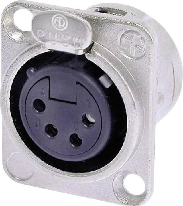 Produktbild Neutrik NC4FD-L-1 XLR-Steckverbinder Flanschbuchse, Kontakte gerade Polzahl: 4 (XLR)