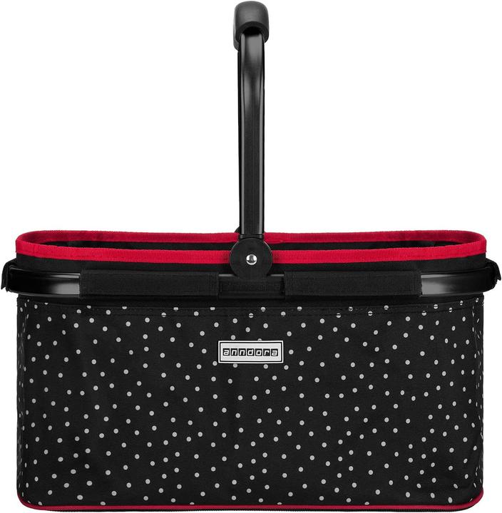 Image du produit Anndora Panier Snövit 22L, Noir à pois
