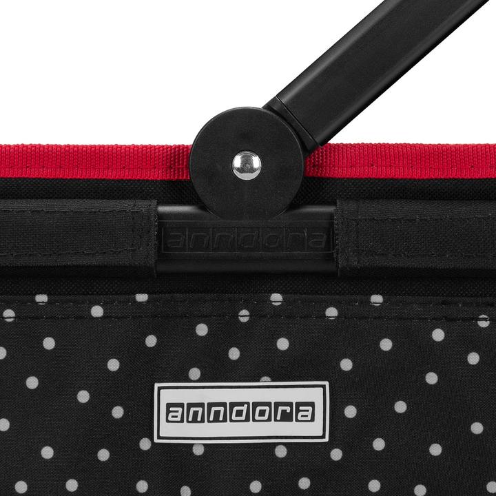 Image du produit Anndora Panier Snövit 22L, Noir à pois