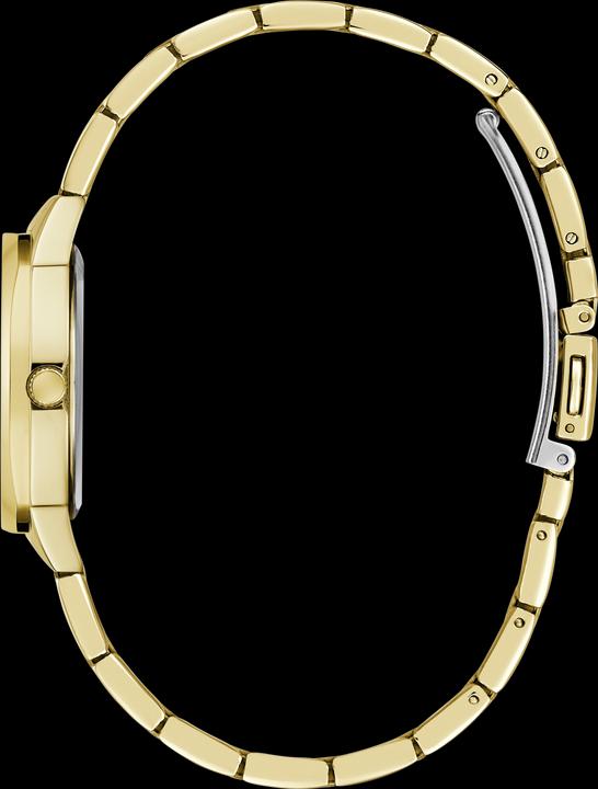 Actual product image Guess P GLD CS W/ CRYS / SUN WHT DL / P GLD BRCT Wristwatch (Watch with gemstone, 30 mm)