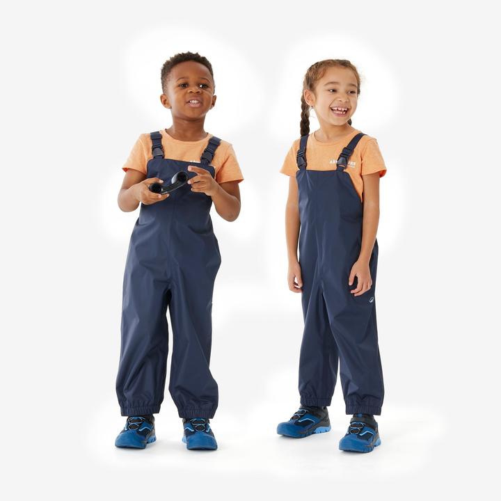 Quechua Salopette imperméable de randonnée enfant 2-6 ans, NH100 bleu marine (102)