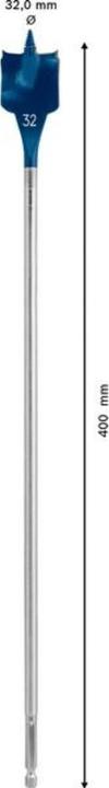 Actual product image Bosch Professional Zubehör Bosch Professional Expert SelfCut Speed Flachfräsbohrer, 32 x 400 mm (32 millimetres)