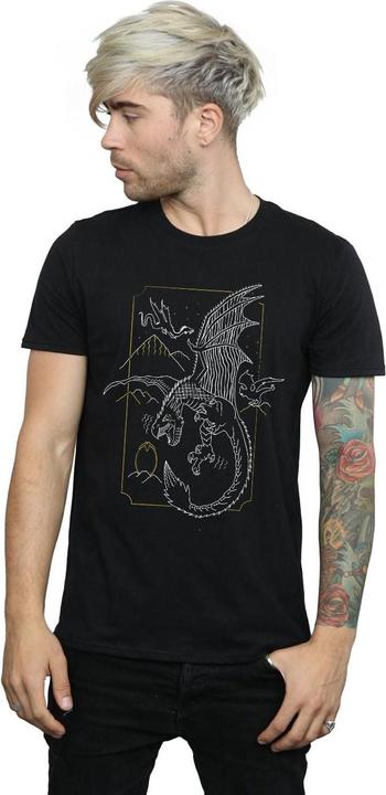Immagine prodotto Dragon Line Art Maglietta Uomo (L)