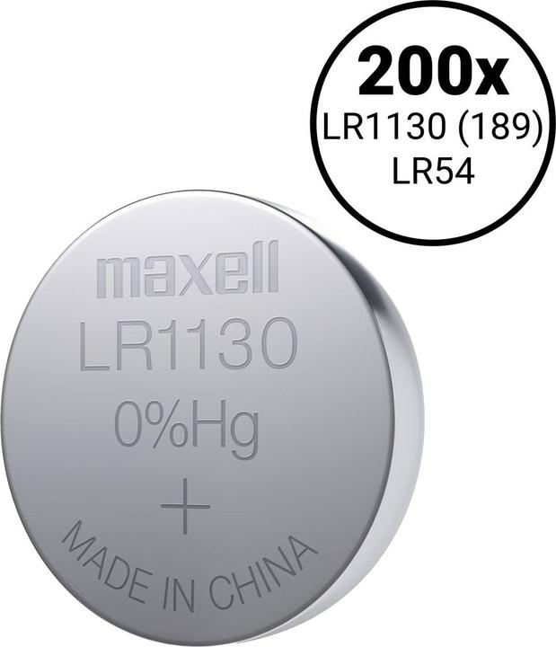 Image du produit Maxell LR1130 (LR54) (200 pcs, AG10, 45 mAh)