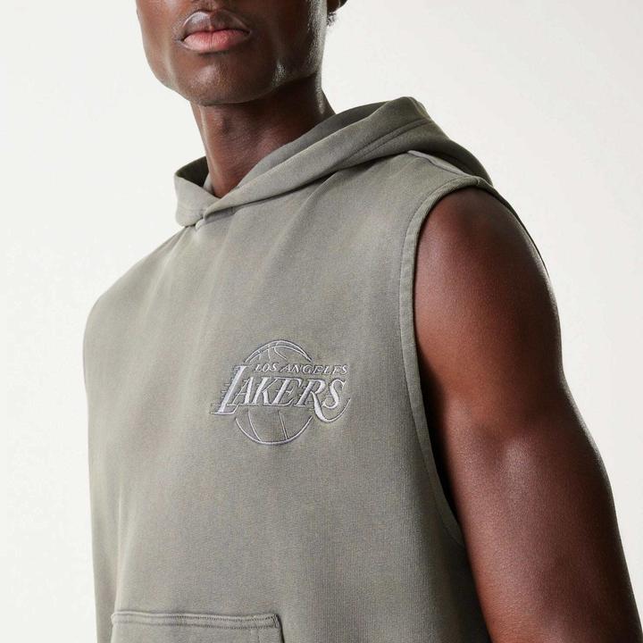 Actual product image New Era Los Angeles Lakers sleeveless hoodie Washed (M)