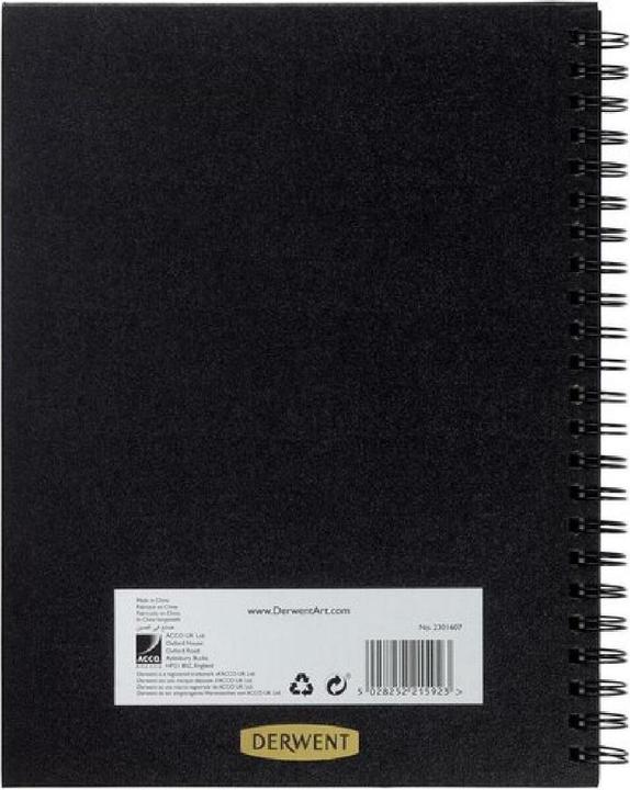 Image du produit Derwent Carnet de croquis (A4, Blanc, Couverture rigide)