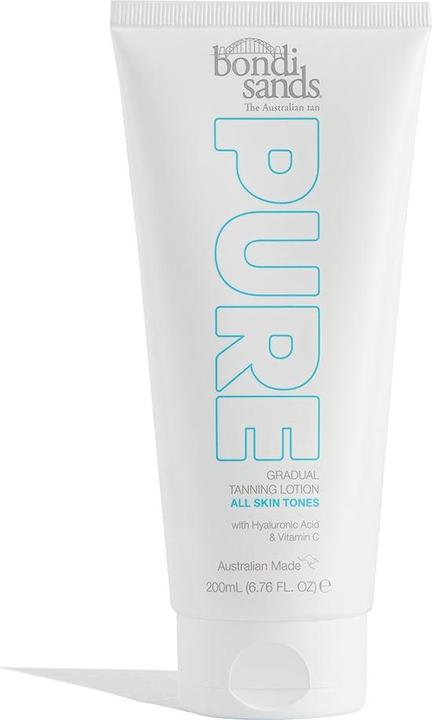 Actual product image Bondi Sands PURE Gradual Tanning Lotion Hydrating Formula with Cocoa and Shea Butter 200mL 6.76oz (Self tanning cream, 200 ml)