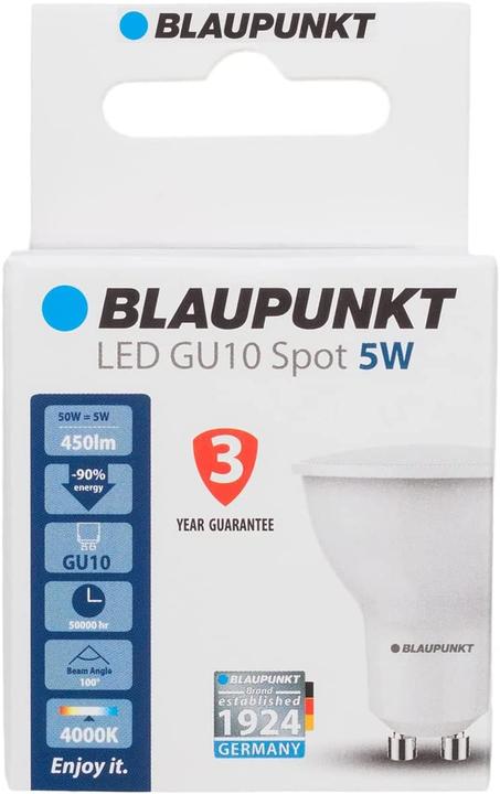 Energie-Label Blaupunkt Reflektor (GU10, 5 W, 475 lm, 1 x, E)
