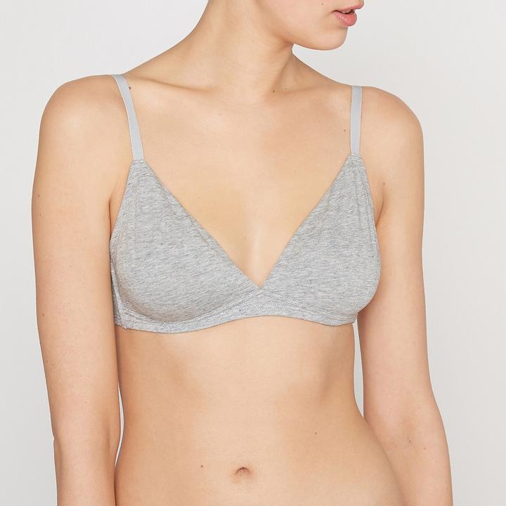 Actual product image La Redoute Collections Plain Triangle Bra Cottone (75 A)