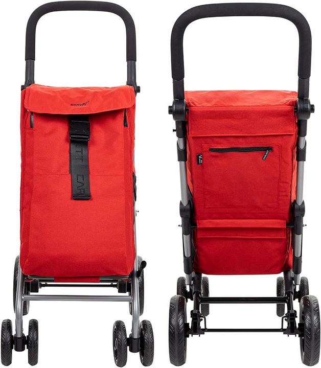 Actual product image Carlett Shopping trolley with 4 wheels Classic duo in red