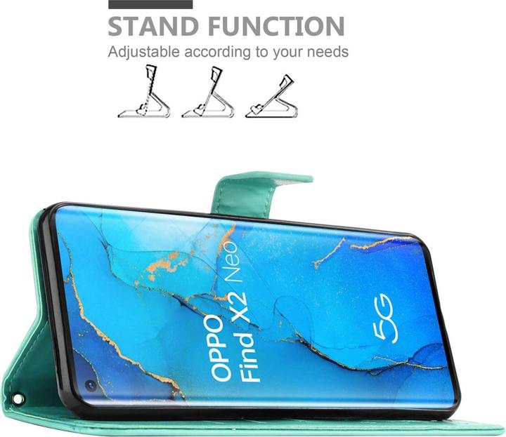 Actual product image Cadorabo Case for Oppo FIND X2 NEO Flower Book (Oppo Find X2 Neo)