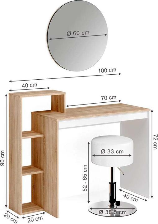 Actual product image Vicco Leo with stool (100 x 90 x 40 cm)