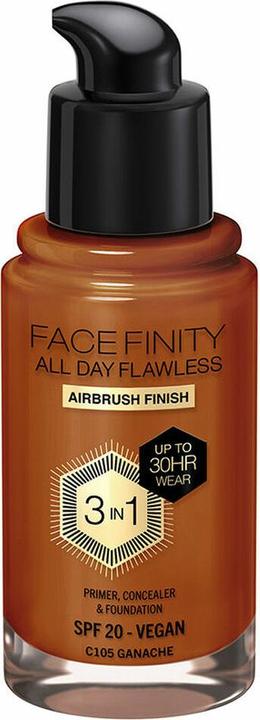 Produktbild Max Factor Facefinity 3-in-1 All Day Flawless Foundation SPF 20 Ganache 30ml (Ganache)