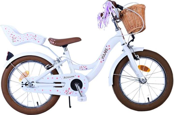 Immagine prodotto Volare Blossom Children's Bicycle - Mädchen - 16 Zoll - Weiss - Zwei Handbremsen (31645)
