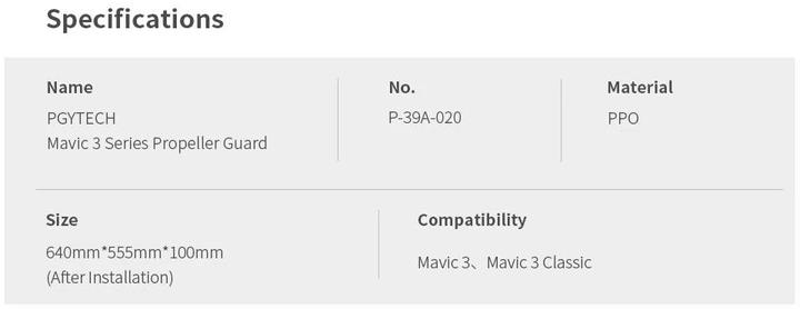 Image du produit Pgytech Protection d'hélice Mavic 3 Classic (Protection des hélices, DJI Mavic 3 Classic)
