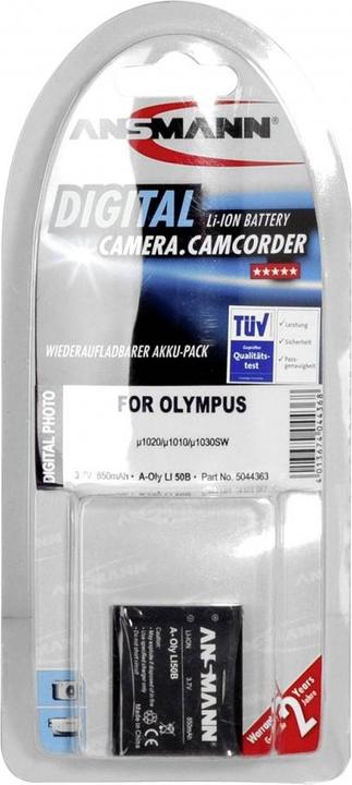 Actual product image Ansmann LI-50B, replacement battery for Olympus cameras (Camera battery)