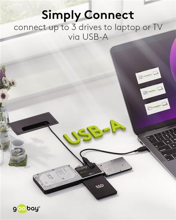 Produktbild Goobay USB 3.0 Festplattenadapter für IDE und SATA