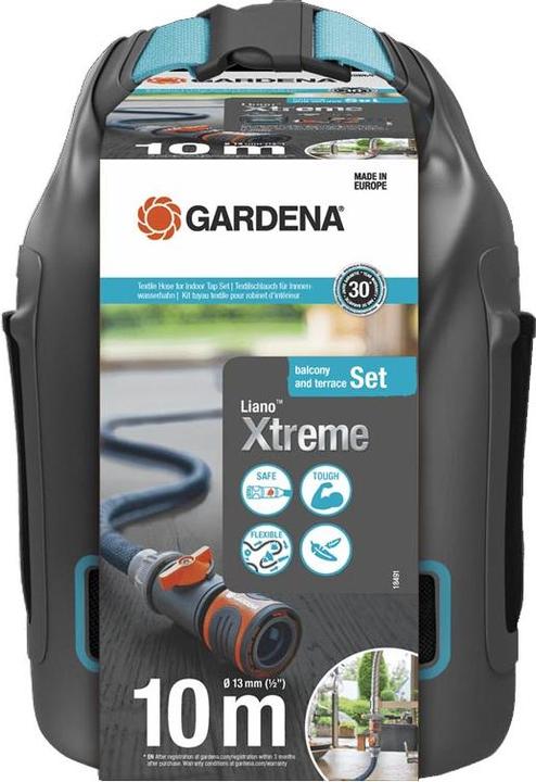 Produktbild Gardena Textilschlauch Liano Xtreme 1/2, 10 m Set + Adapte (10 m, 13 mm)