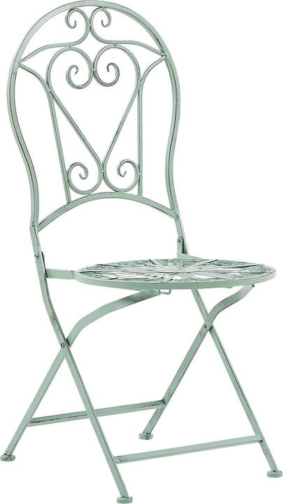 Produktbild Beliani Balkonset grün Metall 2 Stühle Klapptisch TRENTO (70 cm)