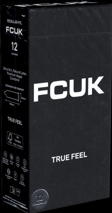 Fcuk «Thin Condoms» Black, vegane Kondome, 12 Stück, 53 mm (12 Stk.)